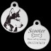 Alaskan Husky Style A Engraved 31mm Large Round Pet Dog ID Tag